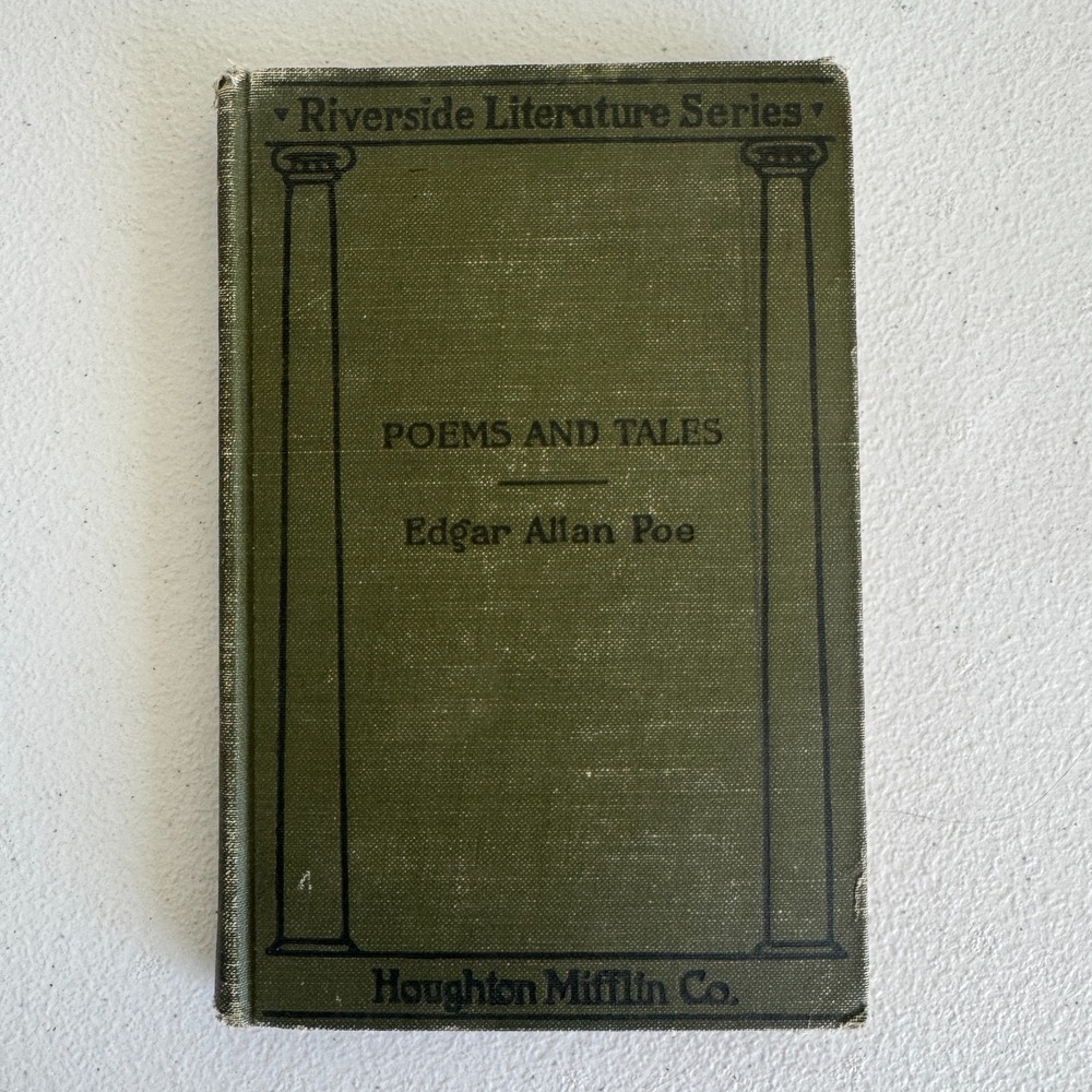 1898 Edgar Allan Poe Poems Tales Riverside Literature Hardcover Book Houghton